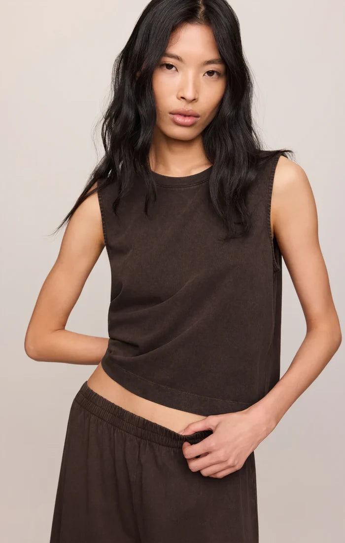 Z Supply Sloane Jersey Muscle - Dark Chocolate
