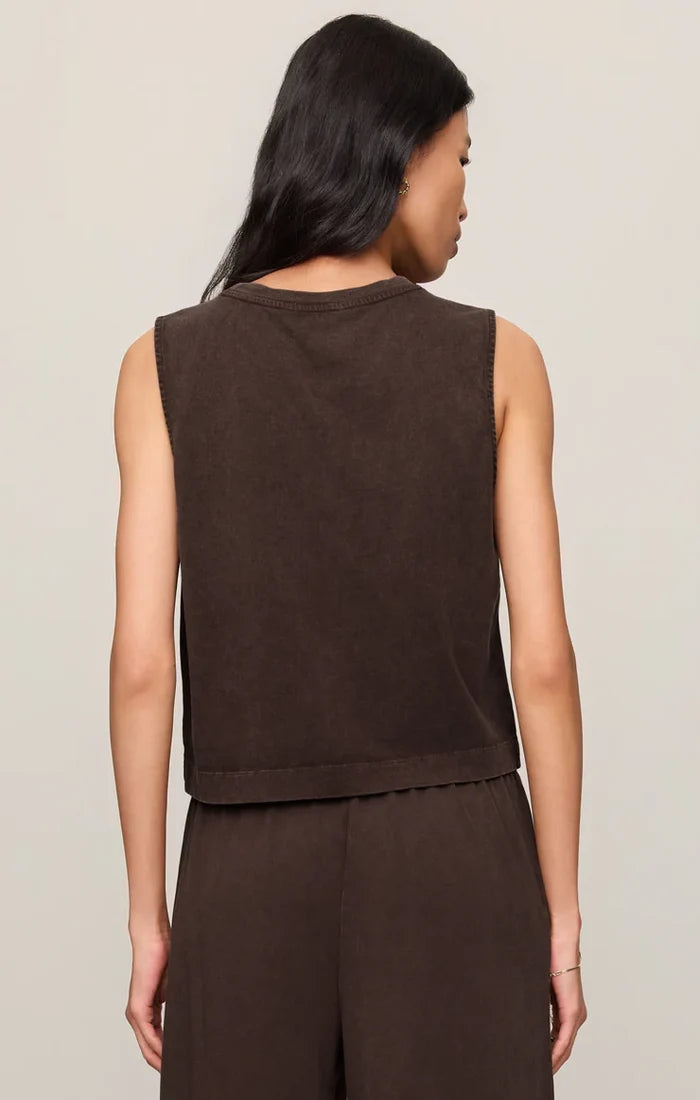 Z Supply Sloane Jersey Muscle - Dark Chocolate