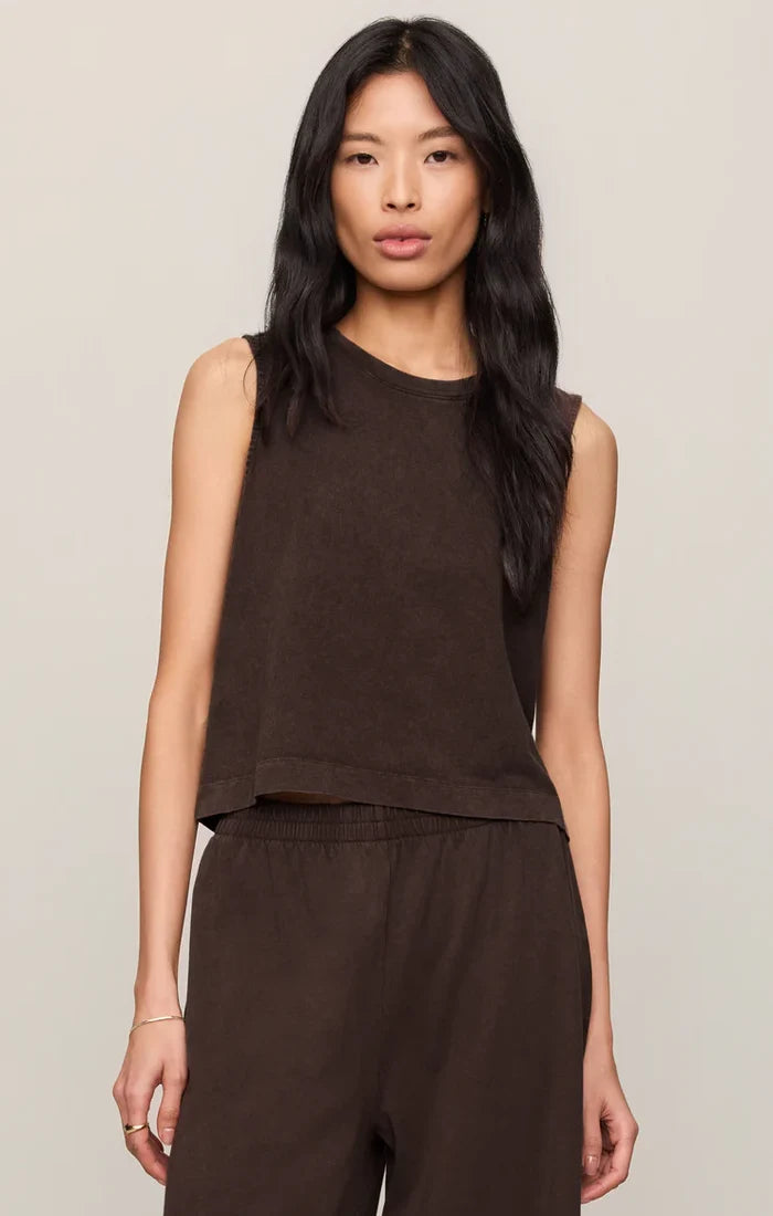 Z Supply Sloane Jersey Muscle - Dark Chocolate